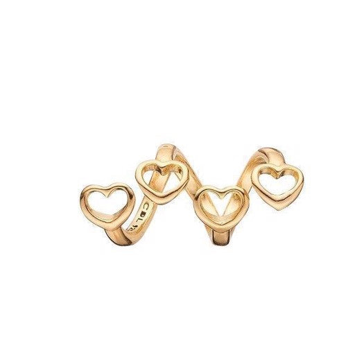Family Hearts charm i forgyldt sølv fra Christina Jewelry & Watches